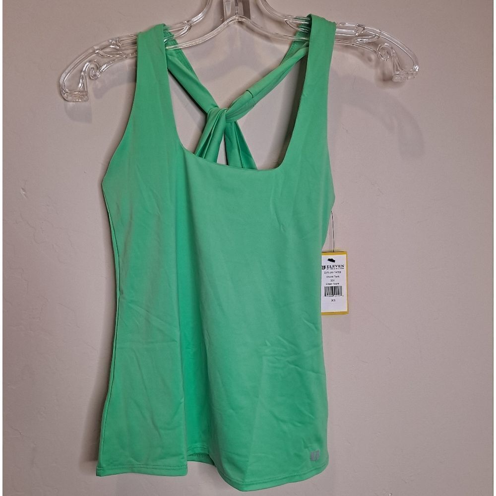 Eleven by Venus Williams Charm Tank Top Women's Size Small Green Apple - Picture 3 of 10